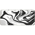 Liquid marble desk mat texture close up water resistant coating.