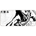 White and black abstract gaming mousepad neo tokyo style.